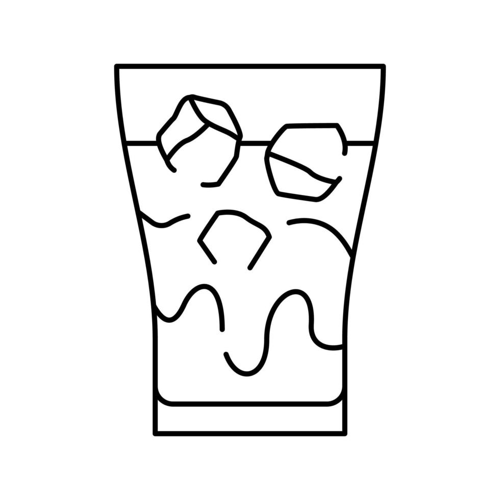 ijs koffie lijn pictogram vectorillustratie vector