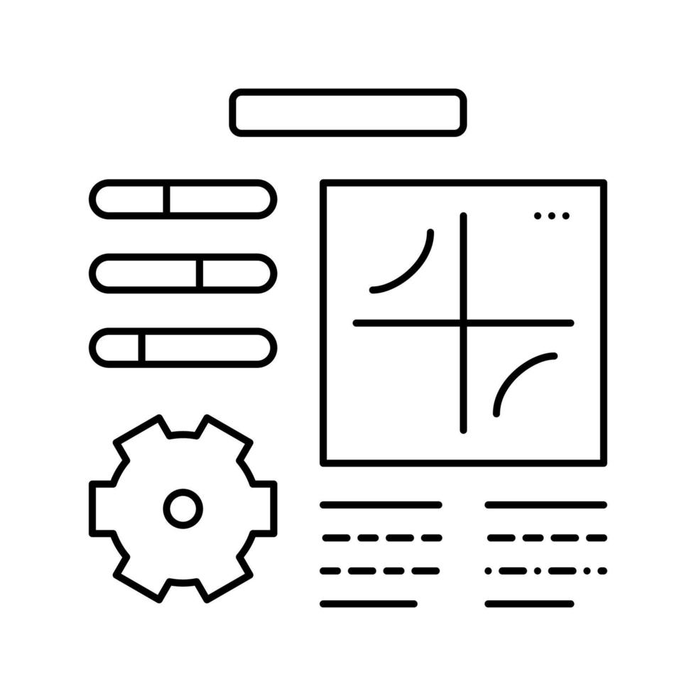 planning werk proces lijn pictogram vectorillustratie vector