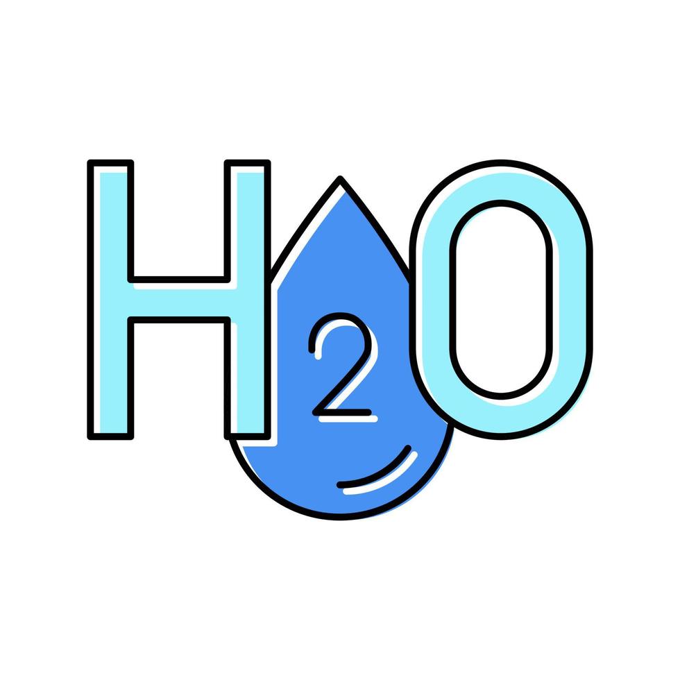 h2o water kleur pictogram vectorillustratie vector