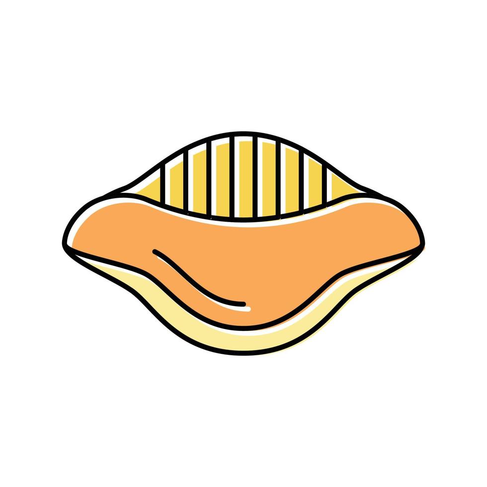 conchiglie pasta kleur pictogram vectorillustratie vector