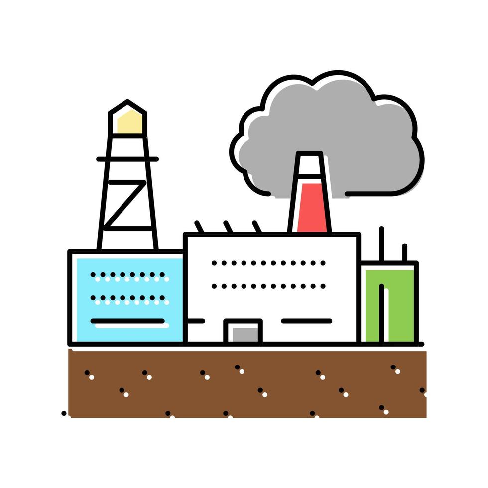 industriële zone land kleur pictogram vectorillustratie vector