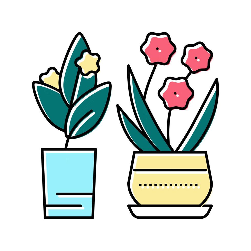 bloemen vrije tijd kleur pictogram vectorillustratie vector