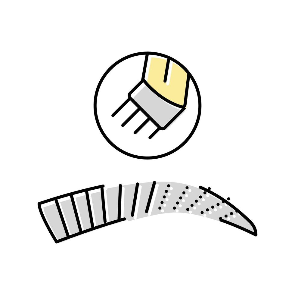 microblading procedure kleur pictogram vectorillustratie vector