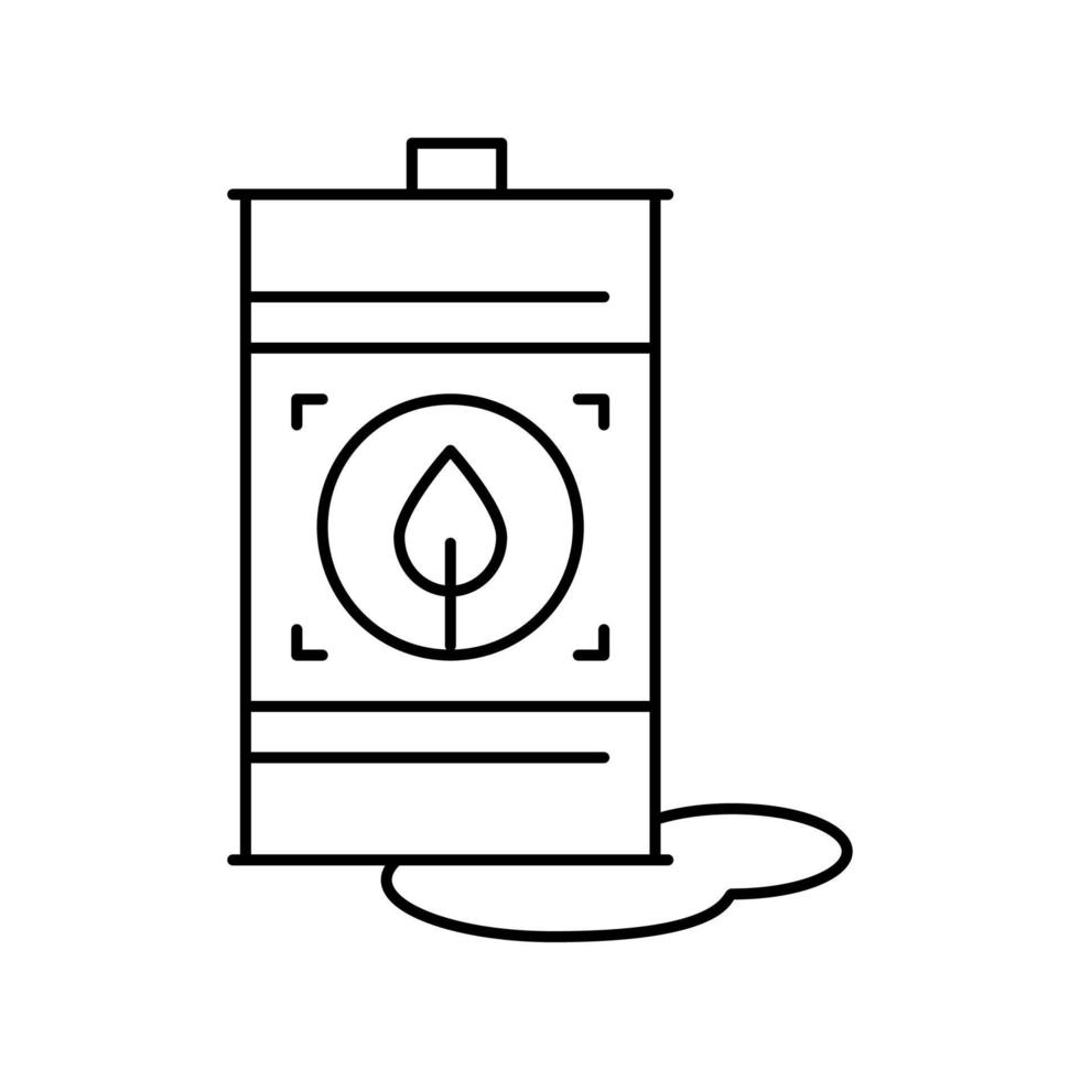 eco brandstof vat lijn pictogram vectorillustratie vector