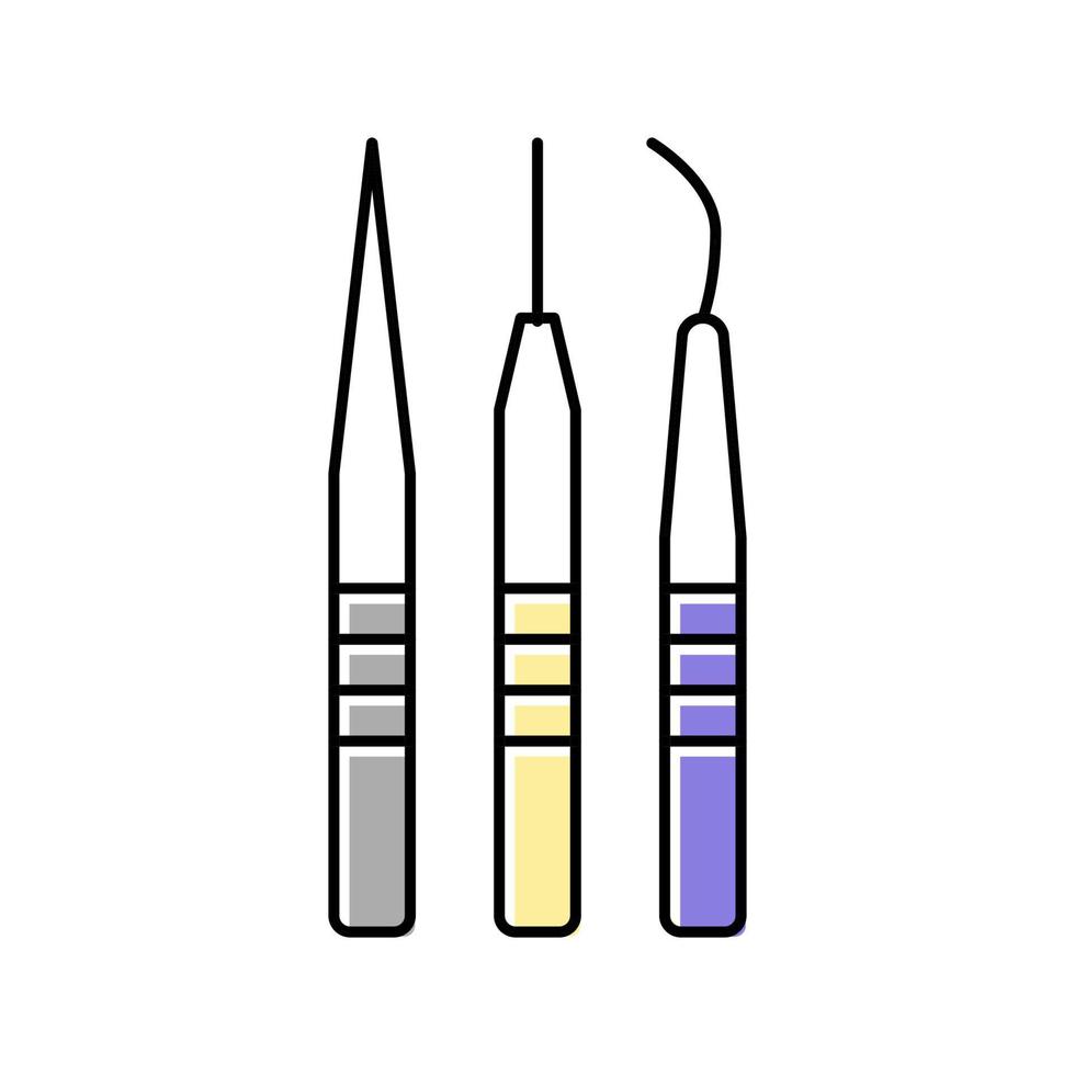 pincet voor wimper extensie kleur pictogram vectorillustratie vector