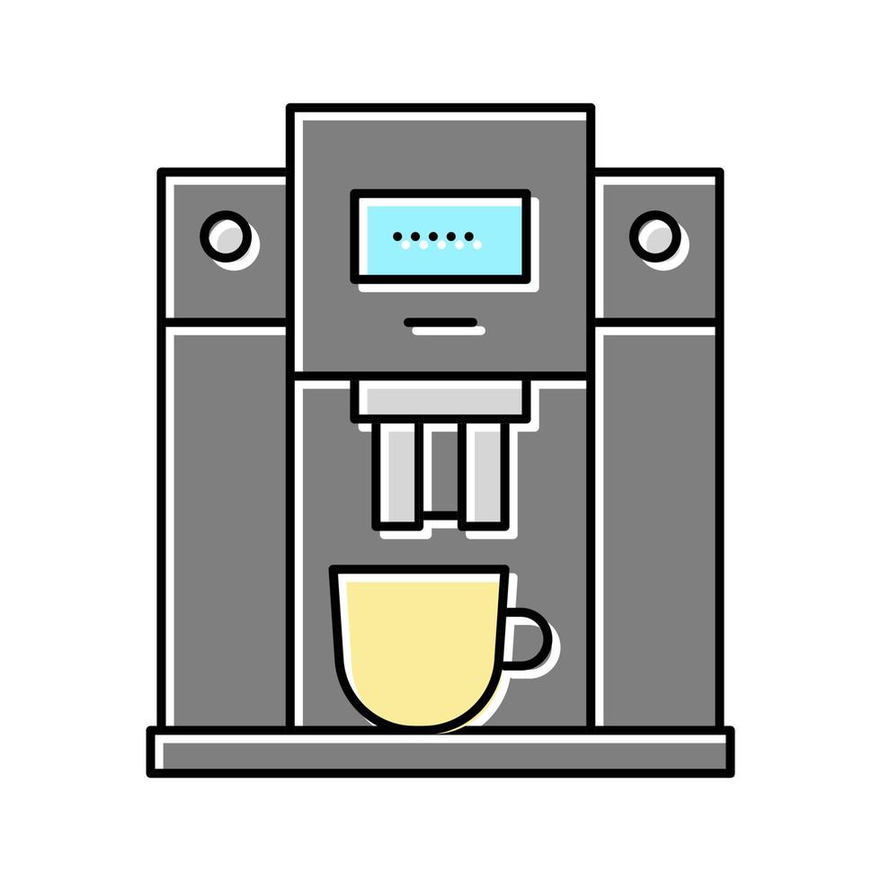 machine koffie brouwen professionele elektronische apparatuur kleur pictogram vectorillustratie vector