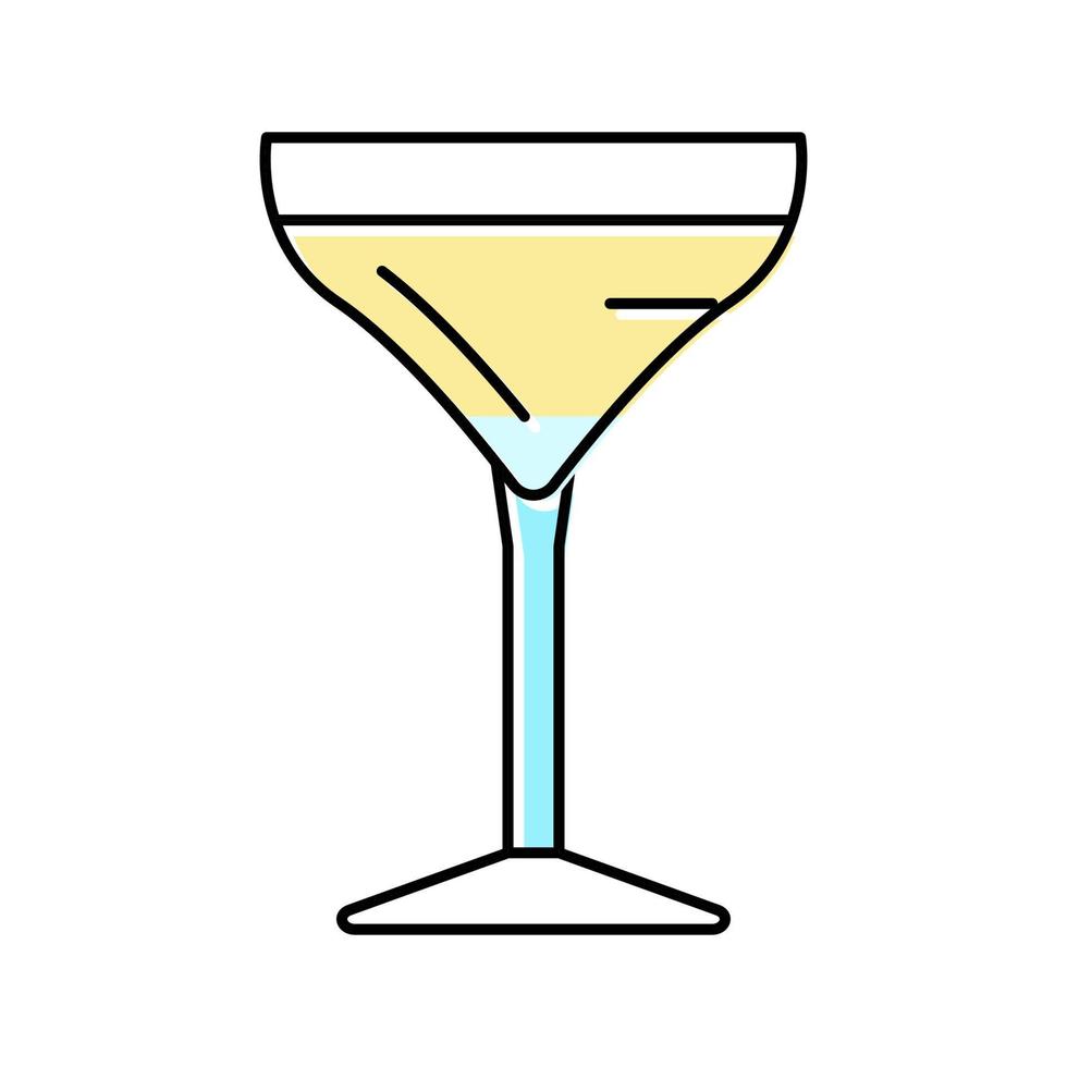 gimlet cocktail glas drinken kleur icoon vector illustratie