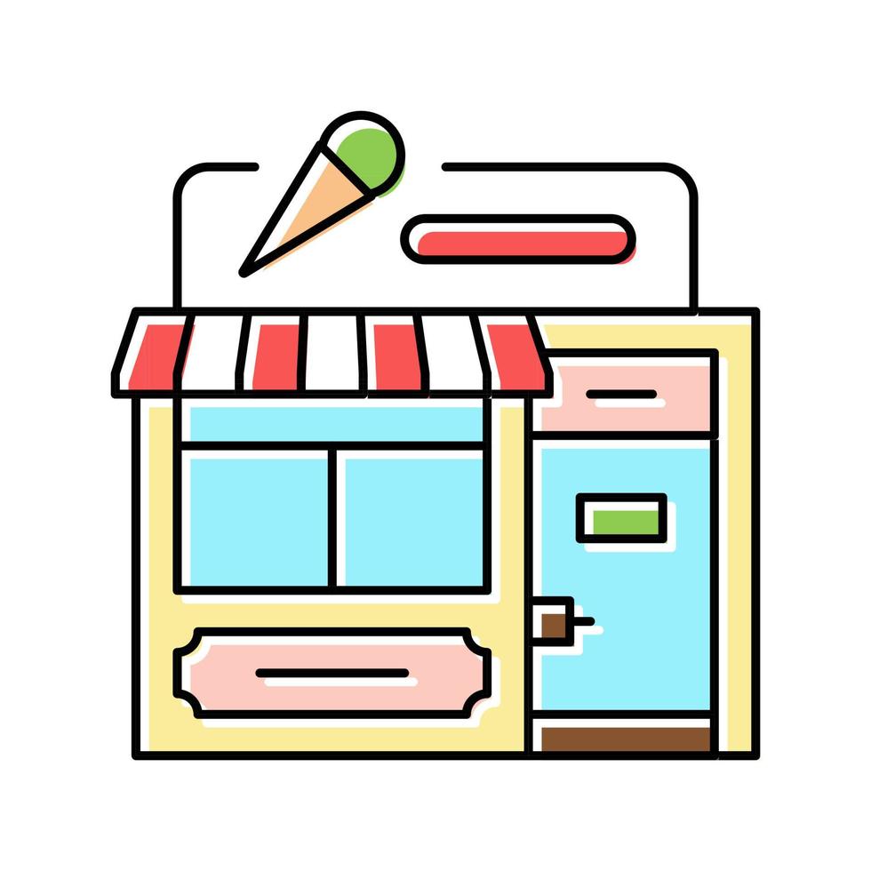 winkel ijs kleur pictogram vectorillustratie vector