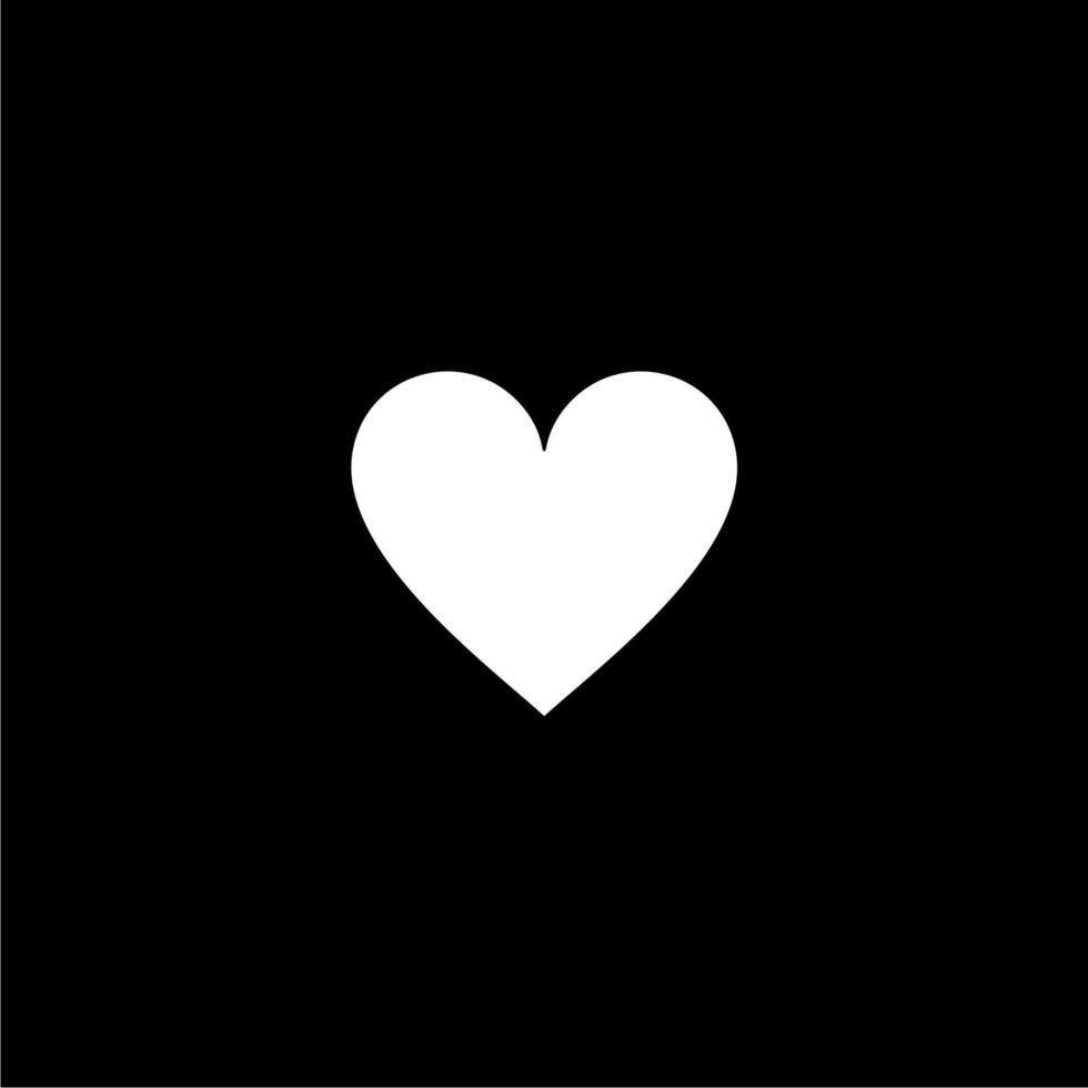 hart gevormd. liefde icoon symbool voor pictogram, kunst illustratie, appjes, website, valentijnsdag dag, logo of grafisch ontwerp element. vector illustratie