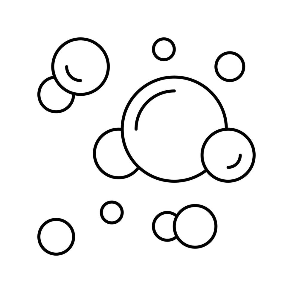 bubbels zuurstof lijn pictogram vectorillustratie vector