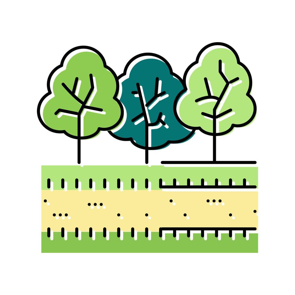 park natuur kleur pictogram vectorillustratie vector