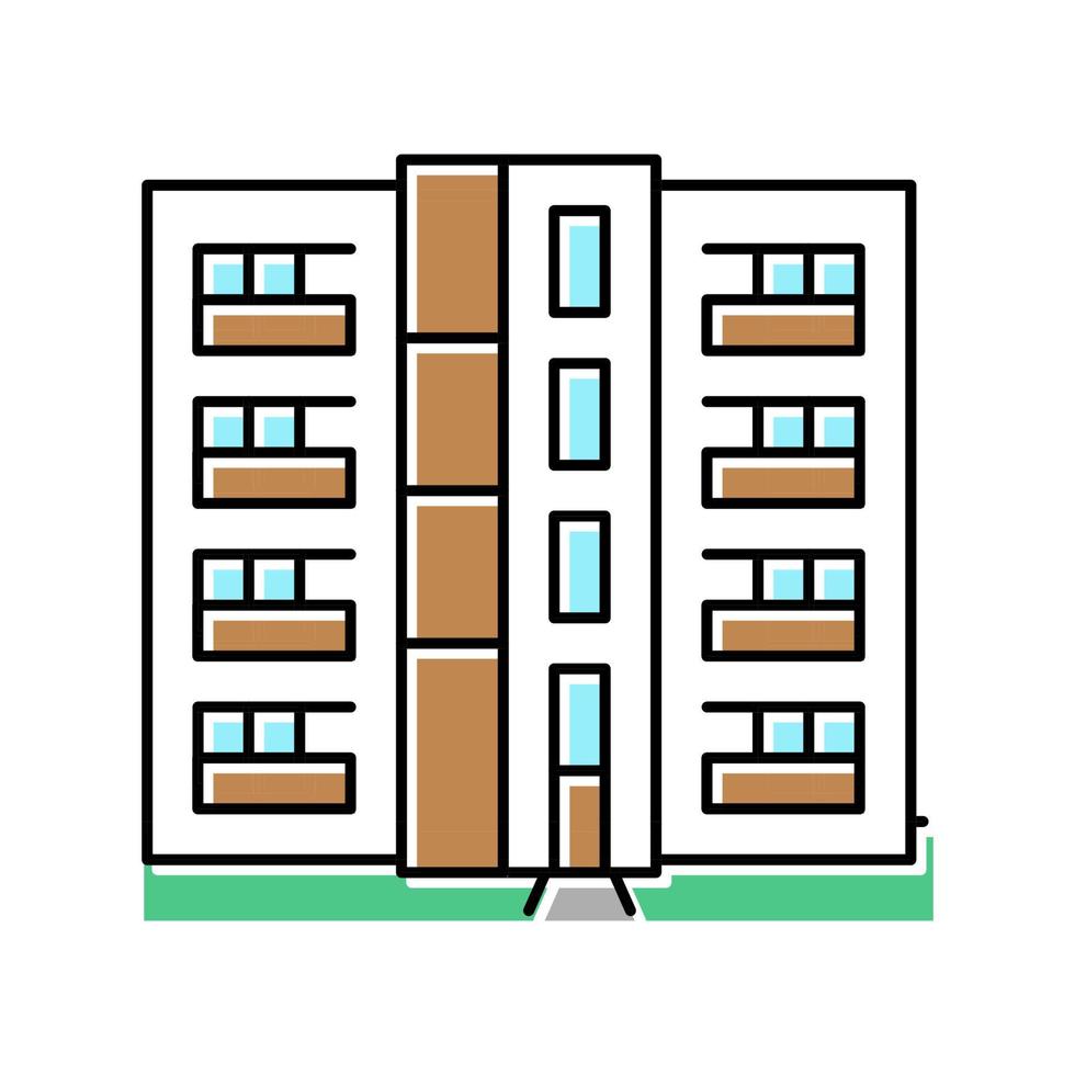 flat huis kleur icoon vector illustratie