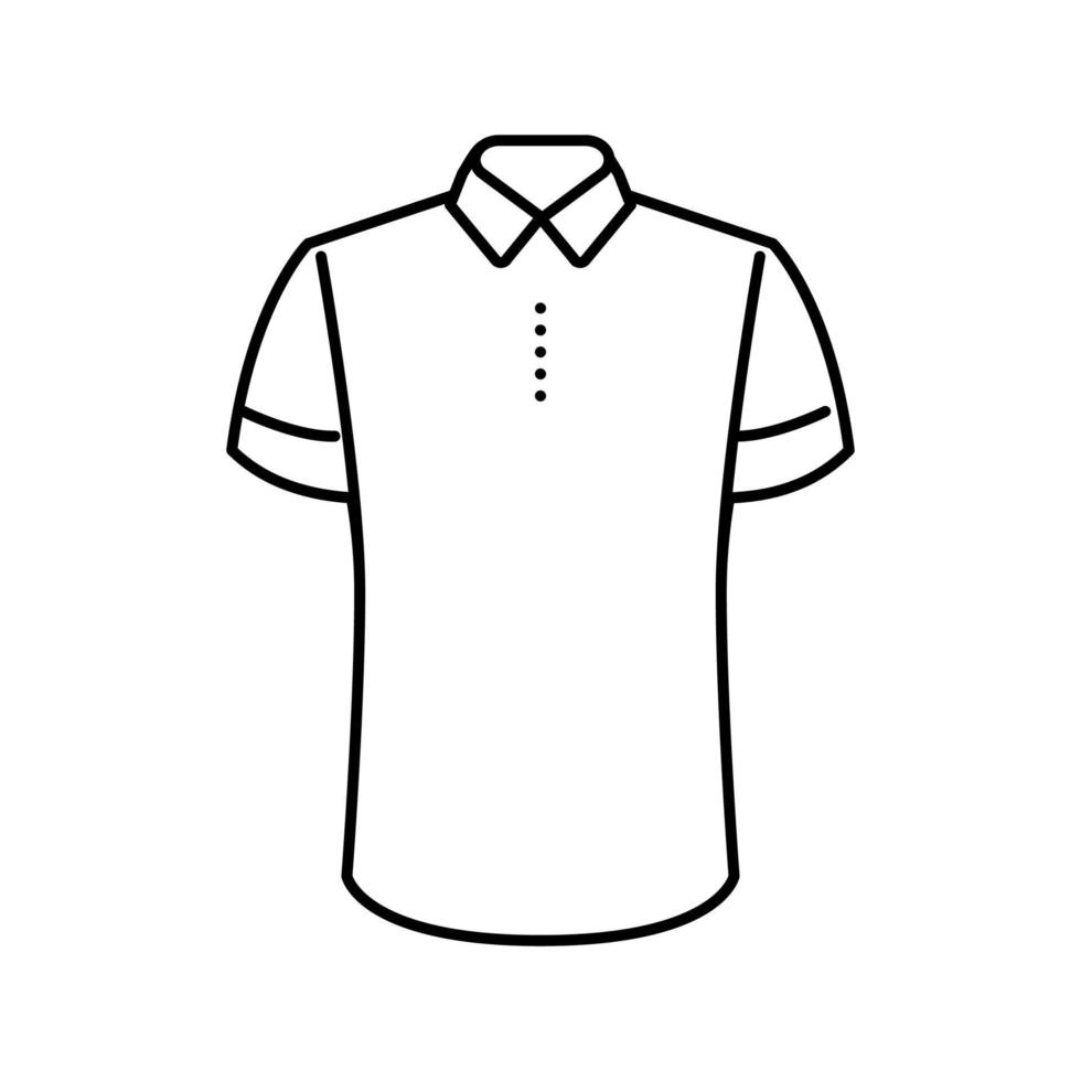 polo stof kleding lijn pictogram vectorillustratie vector