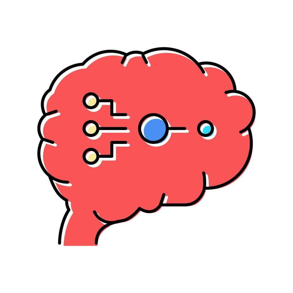 biologische neurale netwerk kleur pictogram vectorillustratie vector