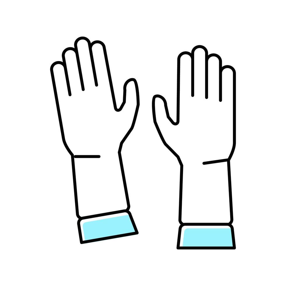 handschoen voor het wassen van kleur pictogram vectorillustratie vector