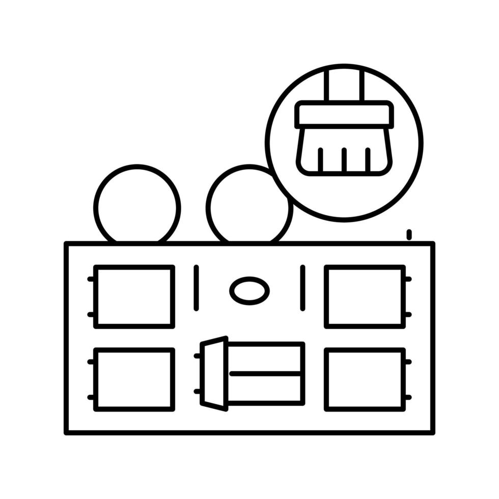 aga schoonmaak lijn pictogram vectorillustratie vector