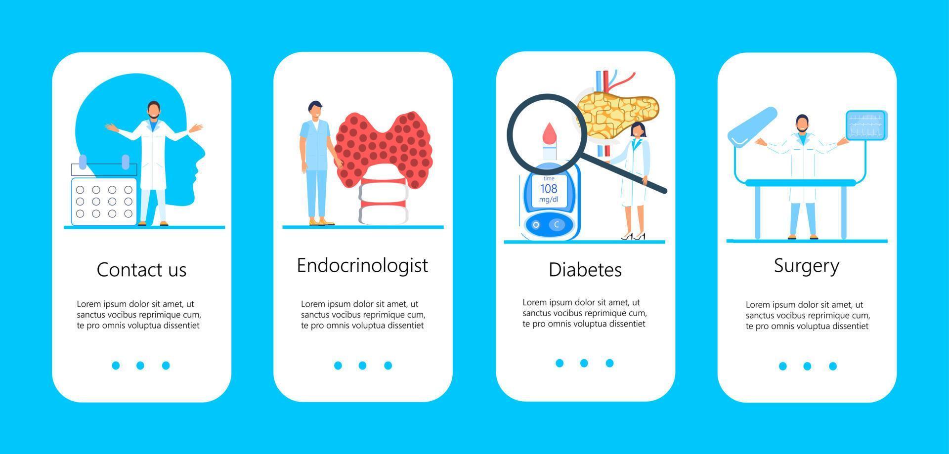 endocrinologen diagnostiseren en traktatie menselijk schildklier klier. specialisten maken bloed test Aan hormonen.schildklierstimulerend hormoon test concept vector voor medisch apps. hypothyreoïdie vector.