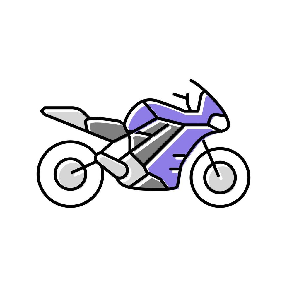 elektrische motorfiets kleur pictogram vectorillustratie vector