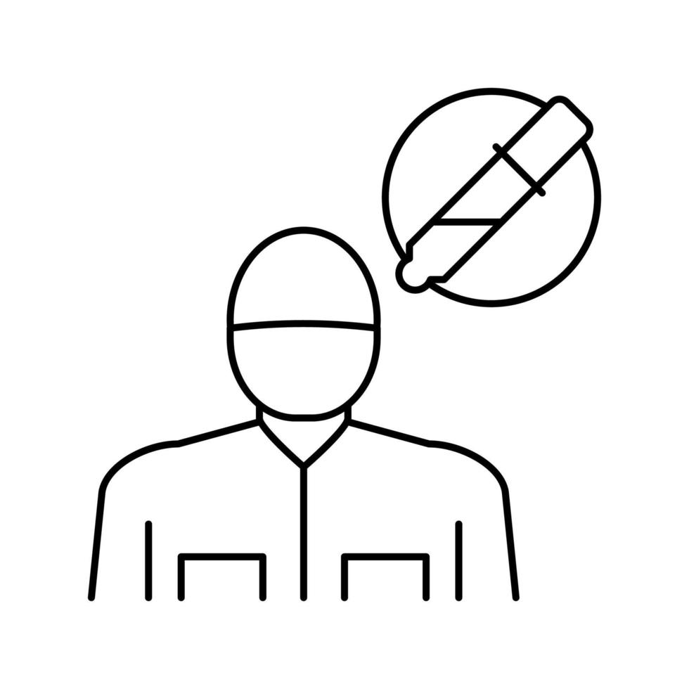 allergie en immunologie medisch specialist lijn pictogram vectorillustratie vector