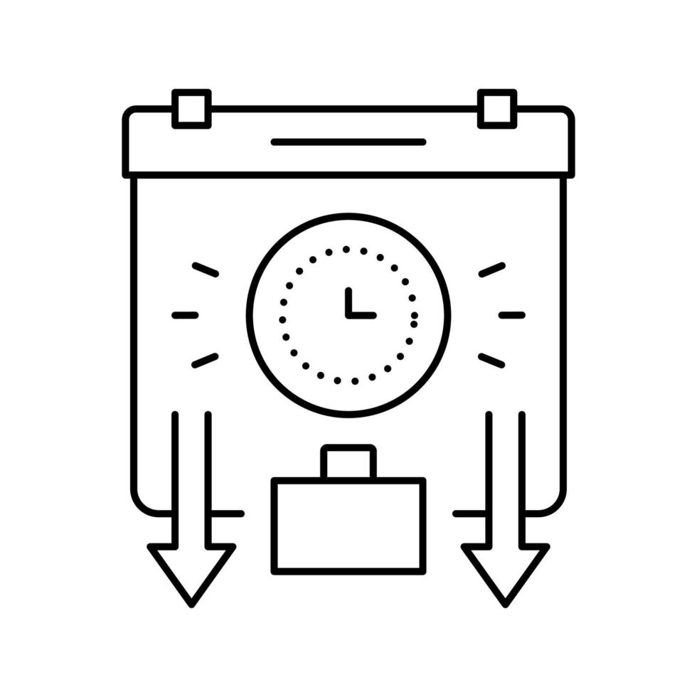 reizen of werk schema lijn pictogram vectorillustratie vector