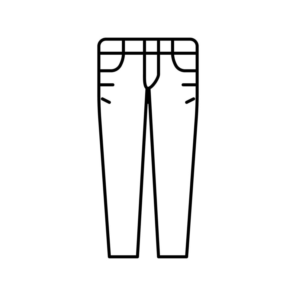 vrouw denim broek lijn icoon vector illustratie