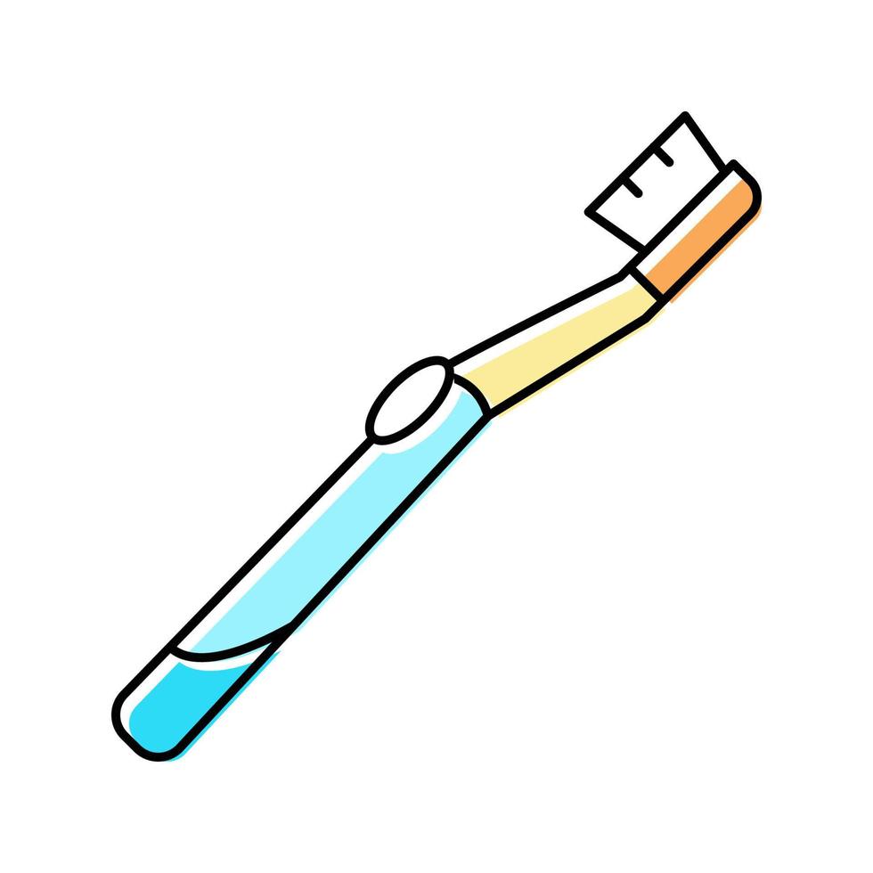 tandenborstel tandheelkundig zorg kleur icoon vector illustratie