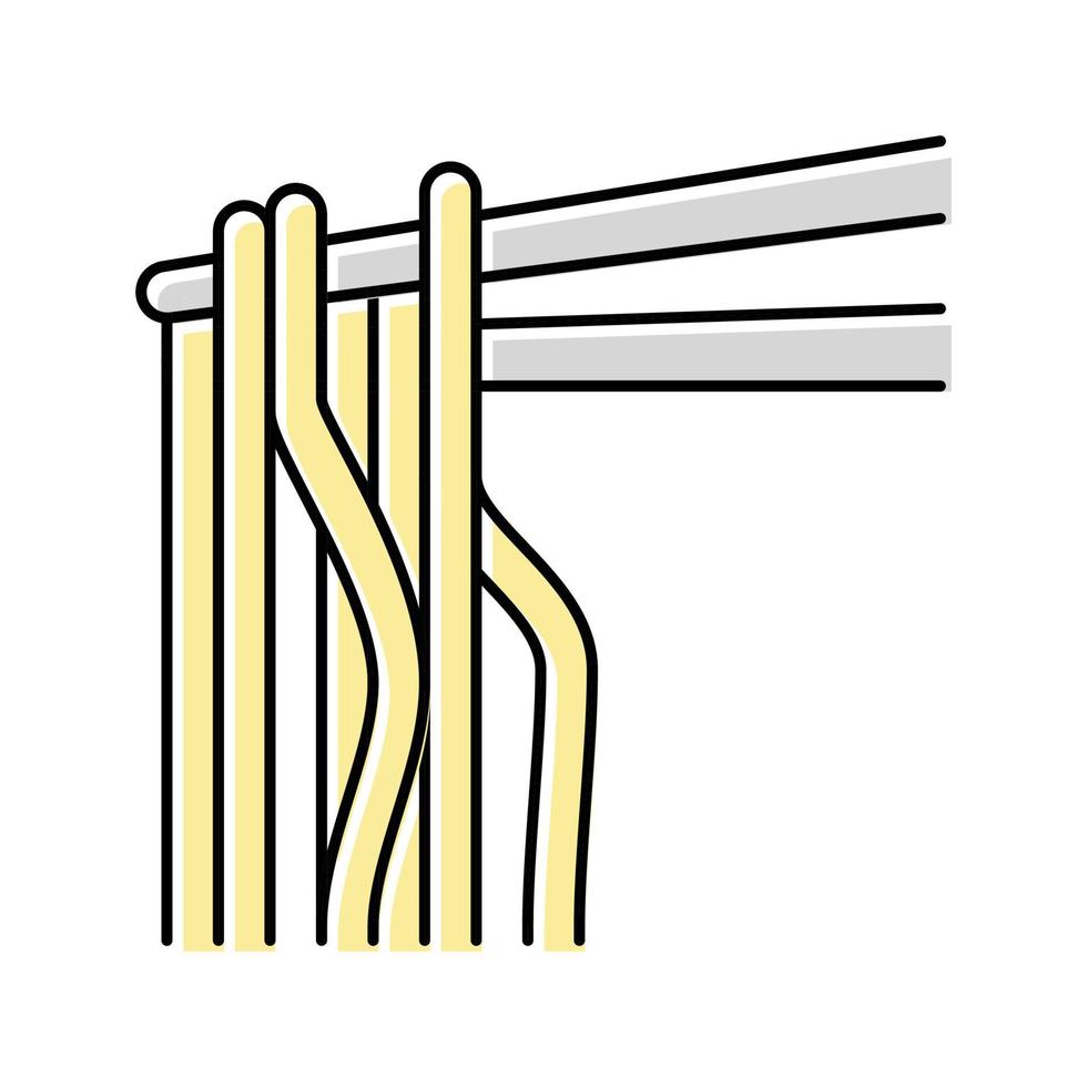 noodle pasta kleur pictogram vectorillustratie vector