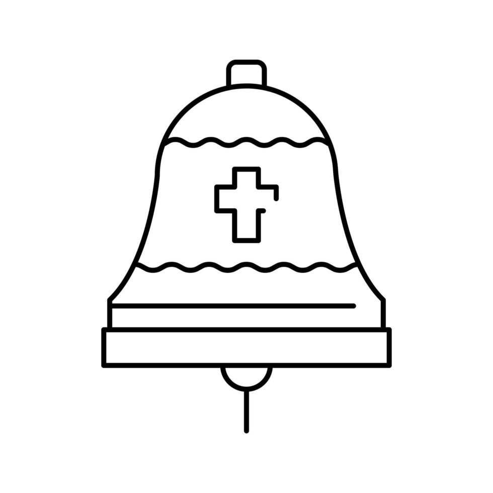 bel christendom lijn pictogram vectorillustratie vector