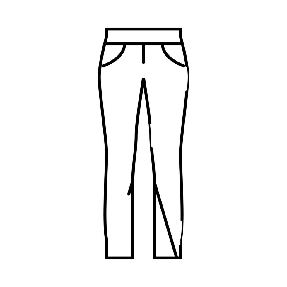 laag stijgen broek kleding lijn icoon vector illustratie