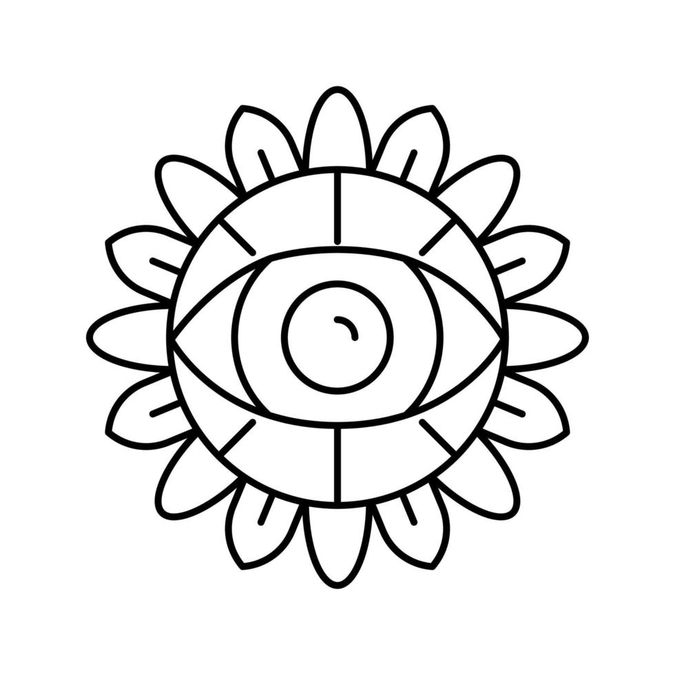 oog boho lijn pictogram vectorillustratie vector