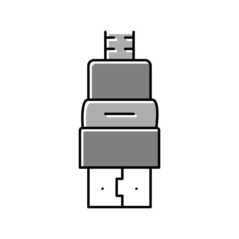 hdmi-kabel kleur pictogram vectorillustratie vector