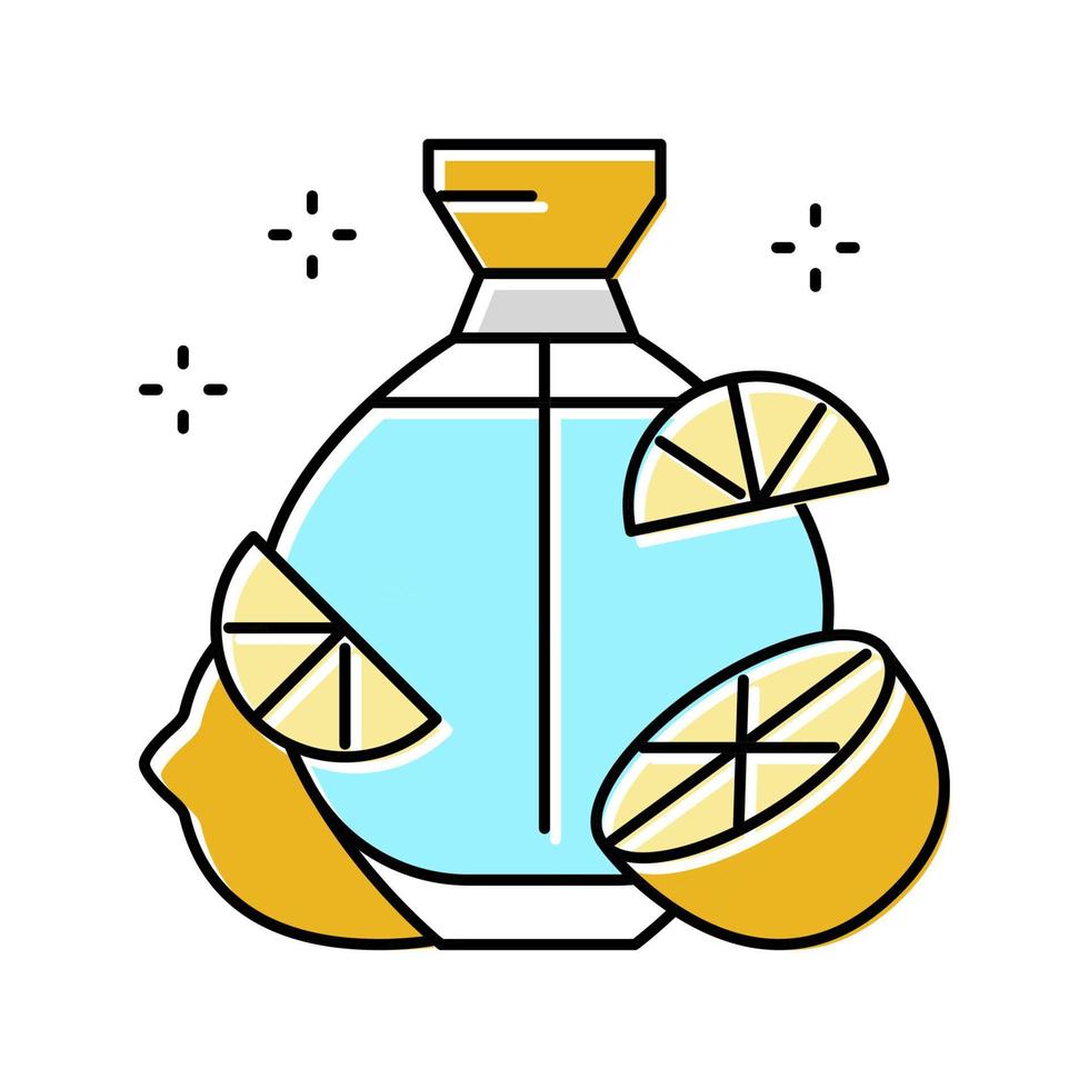 citrus aantekeningen parfum kleur icoon vector illustratie