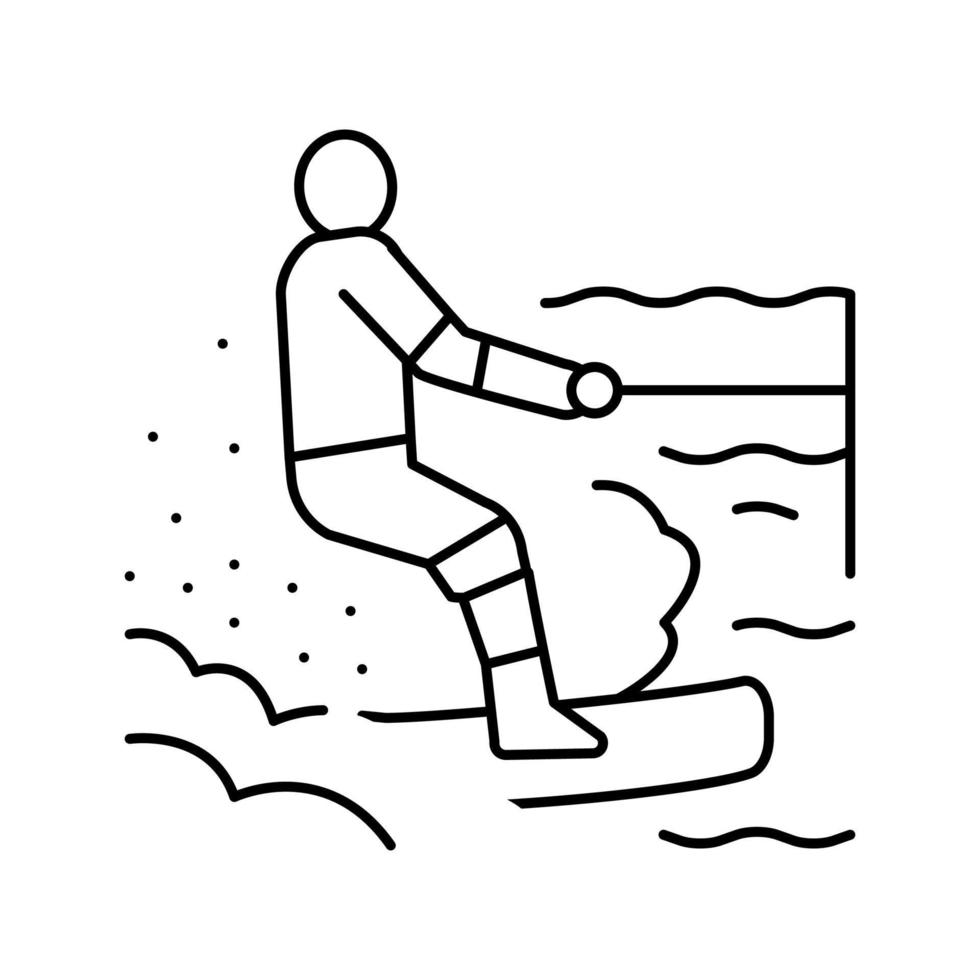 wakeboarden extreme sport lijn pictogram vectorillustratie vector