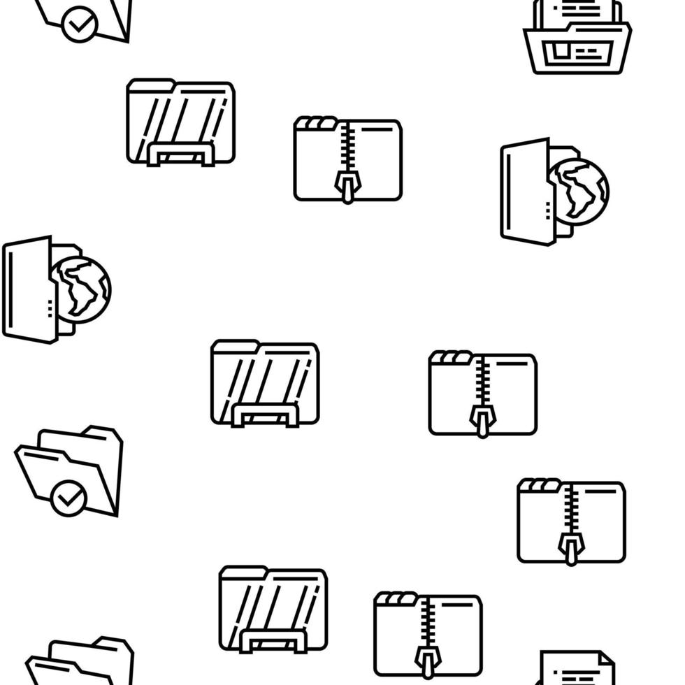 map papier bedrijf het dossier leeg vector naadloos patroon