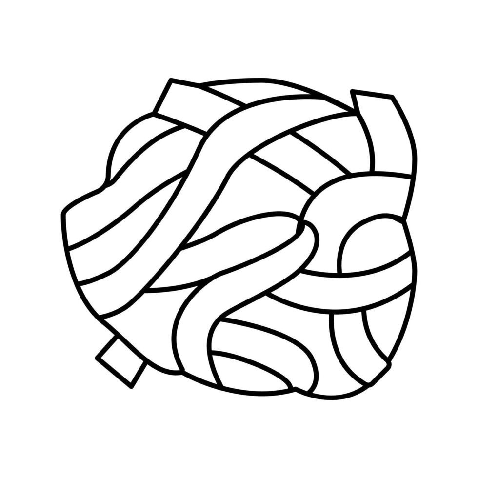 tagliatelle pasta lijn pictogram vectorillustratie vector