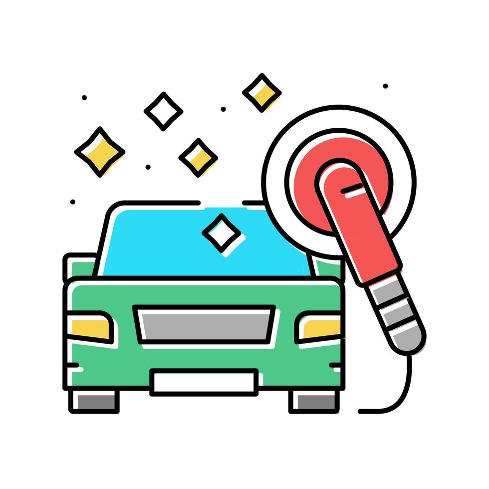 poolse car wash service kleur pictogram vectorillustratie vector