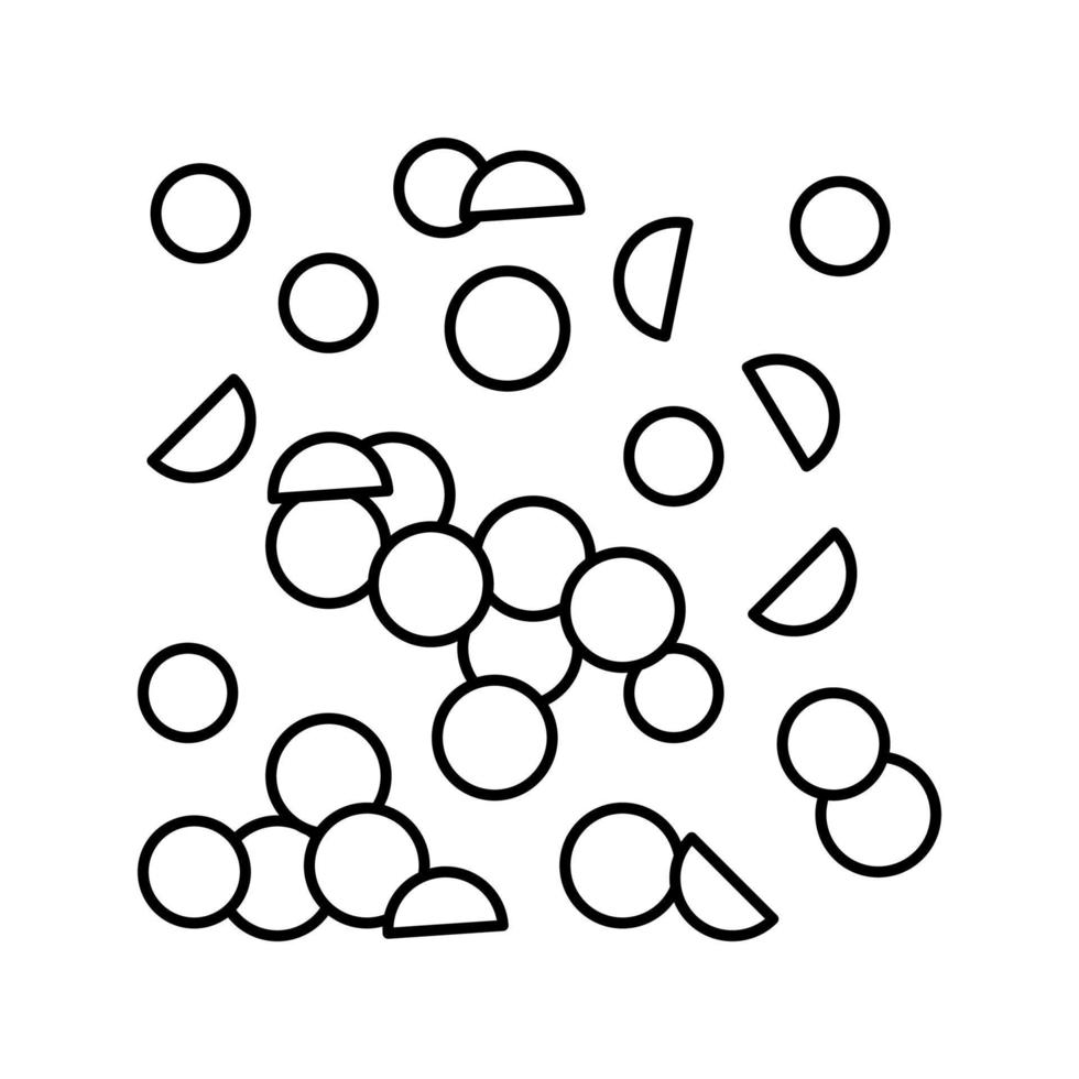 gedroogde bonen erwten lijn pictogram vectorillustratie vector