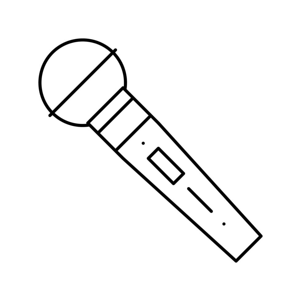 microfoon elektronisch apparaat voor het zingen van lied lijn pictogram vectorillustratie vector