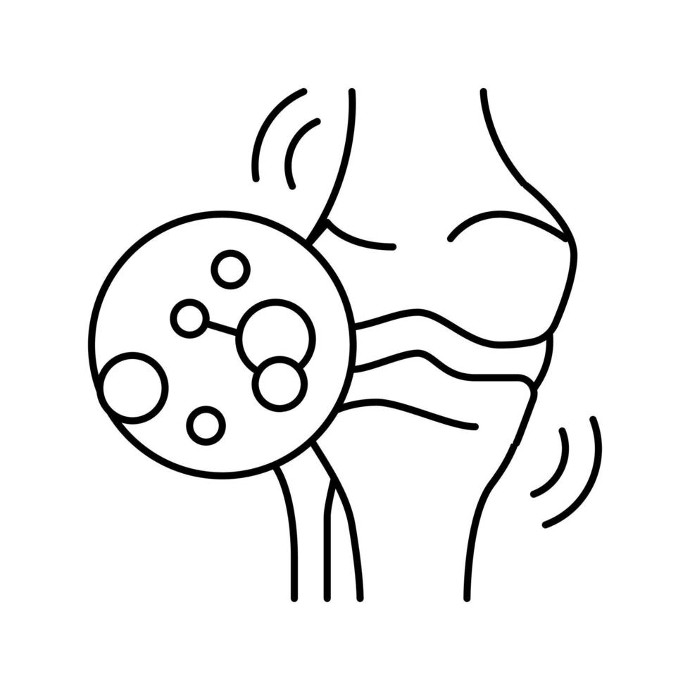 juveniele idiopathische artritis lijn pictogram vectorillustratie vector