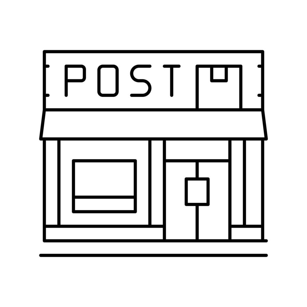 postkantoor lijn pictogram vectorillustratie vector