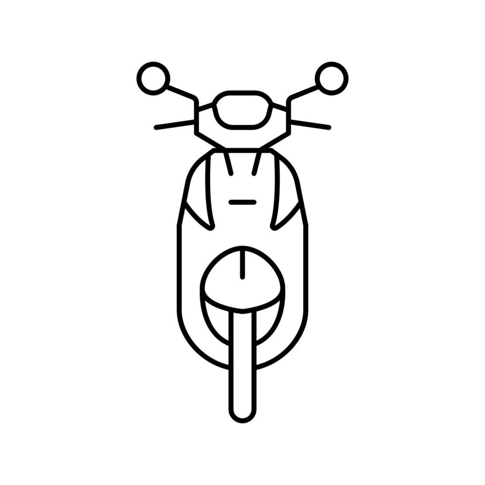 scooter vervoer voertuig lijn icoon vector illustratie