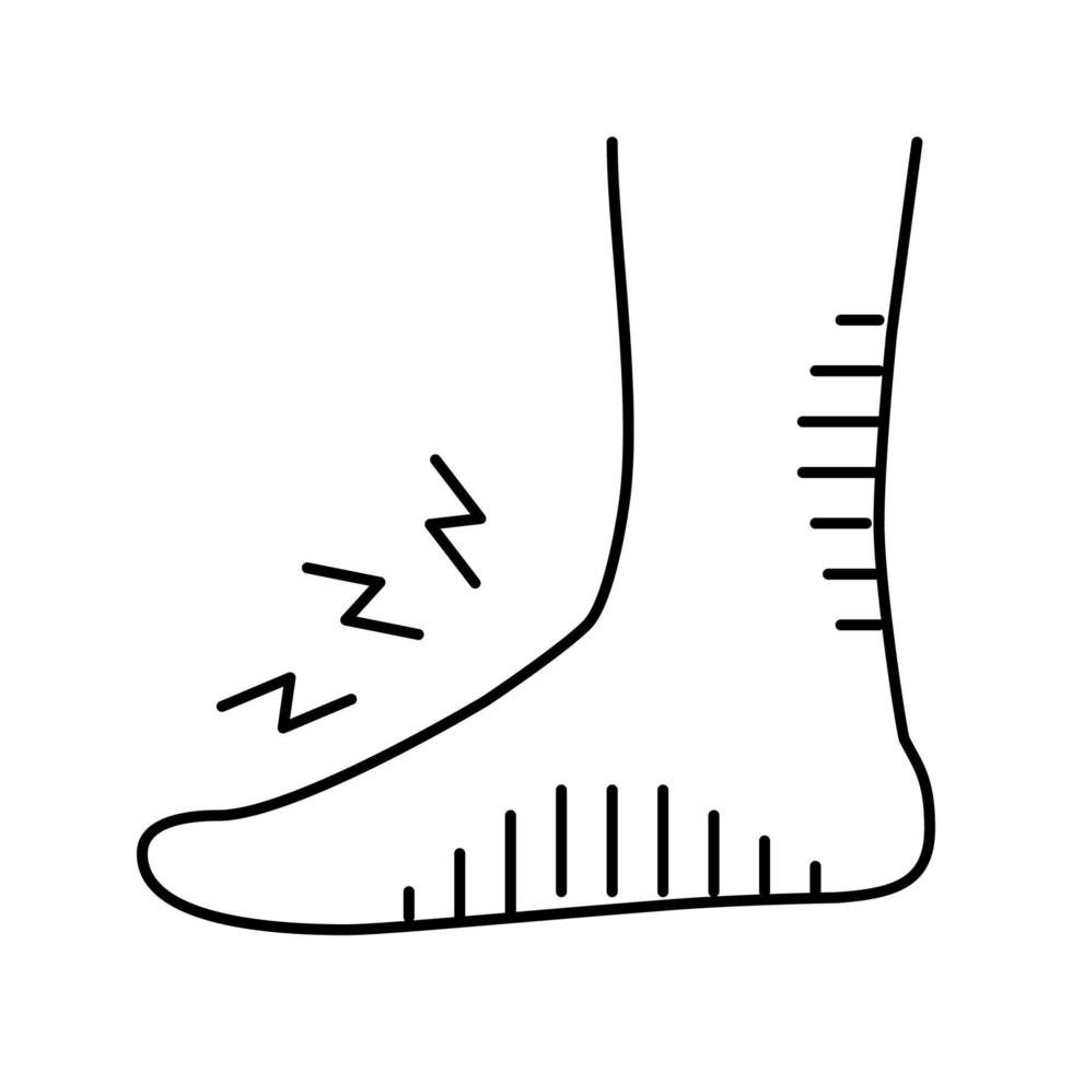 diabetische voetverzorging lijn pictogram vectorillustratie vector