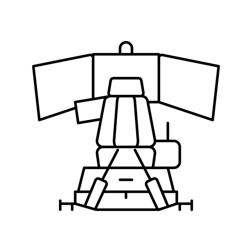 race simulator cockpit lijn pictogram vectorillustratie vector