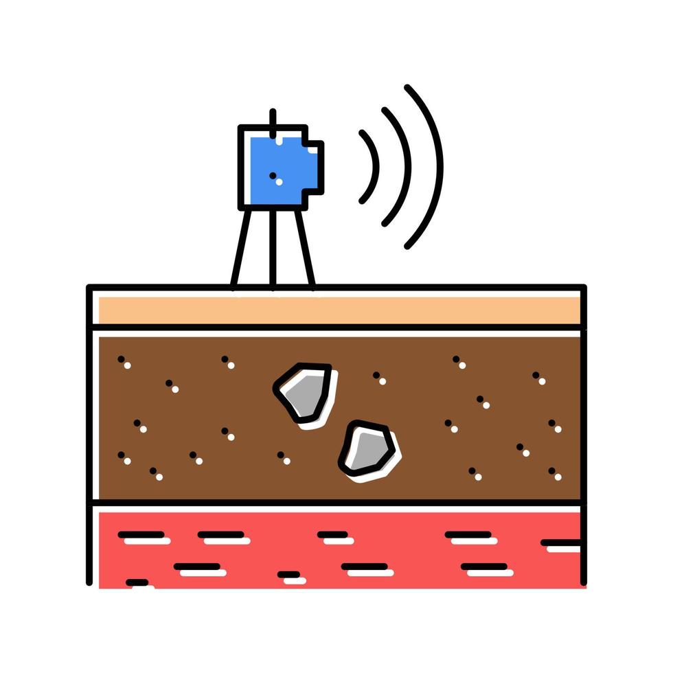 geodetische apparatuur kleur pictogram vectorillustratie vector