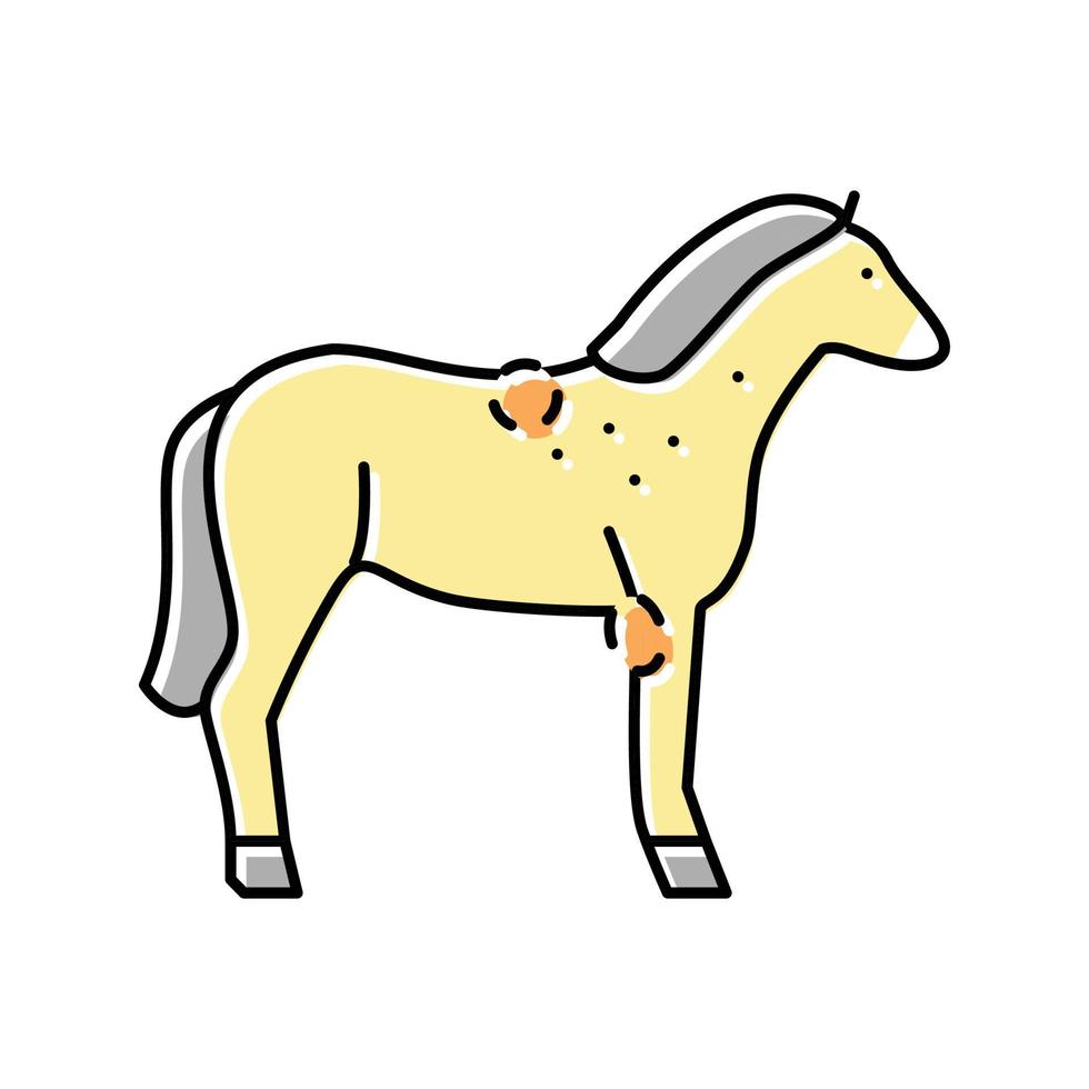 brucellose paard kleur pictogram vectorillustratie vector