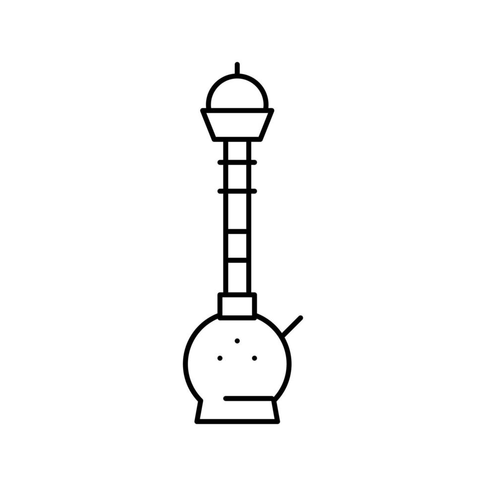 Indisch hookah lijn icoon vector illustratie