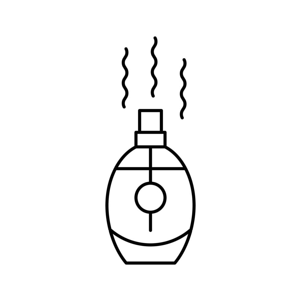 geur geur fles parfum lijn icoon vector illustratie