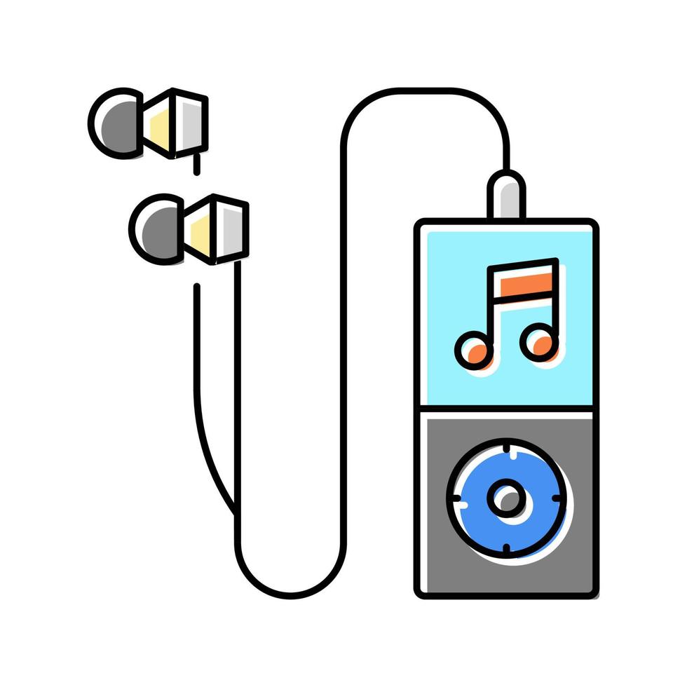 mp3-speler kleur pictogram vectorillustratie vector