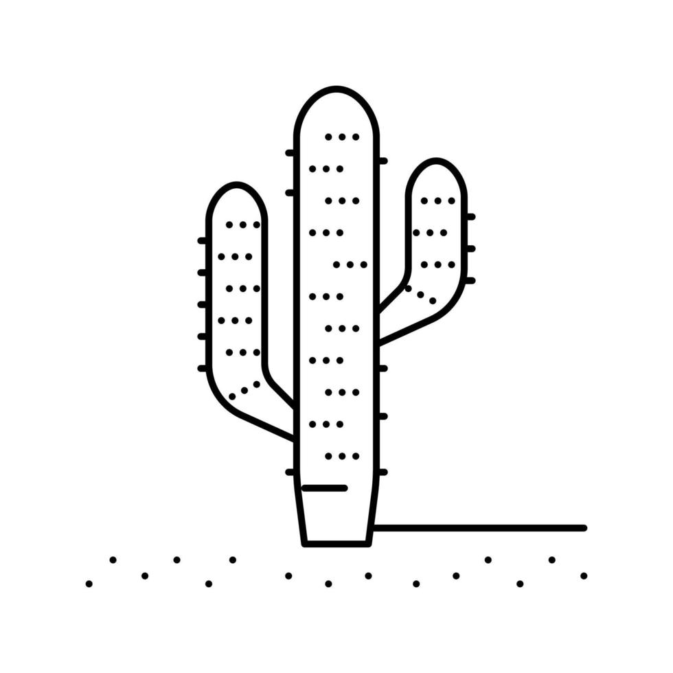 cactus westerse plant lijn pictogram vectorillustratie vector