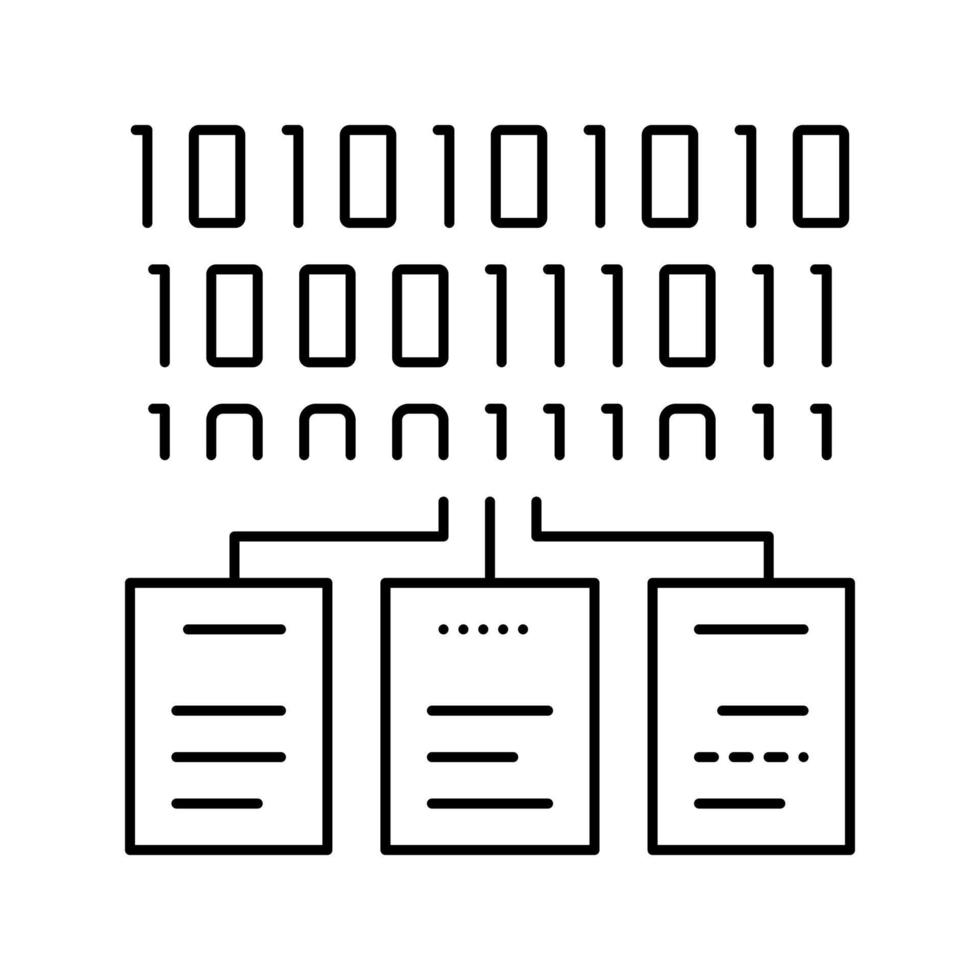 bestanden codering lijn pictogram vector illustratie teken